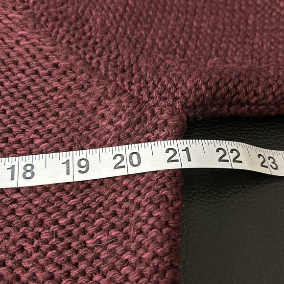 Anthropologie MOTH Italian Made Turtleneck Sweater Wool Alpaca  Burgundy Sz L - Picture 11 of 12